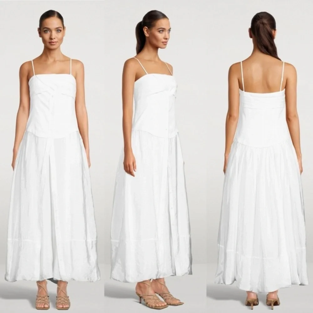 Jonathan Simkhai Ala Parachute‎ Dress - White Size 4 - Picture 9 of 15